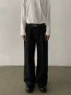 RT No. 29169 PLEATED STITCHED BAGGY DENIM JEANS