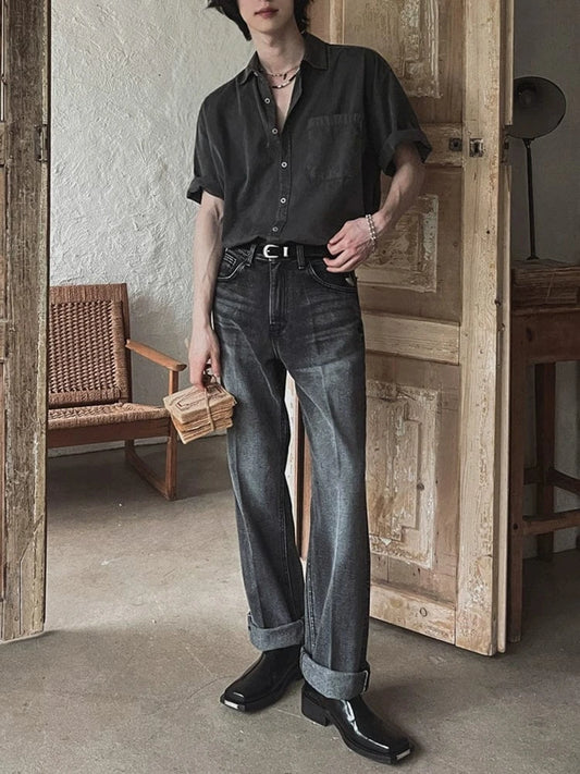RT No. 18106 GRAY BUTTON-UP SHIRT