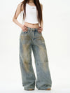 RT No. 12074 MUD BLUE DENIM STRAIGHT JEANS