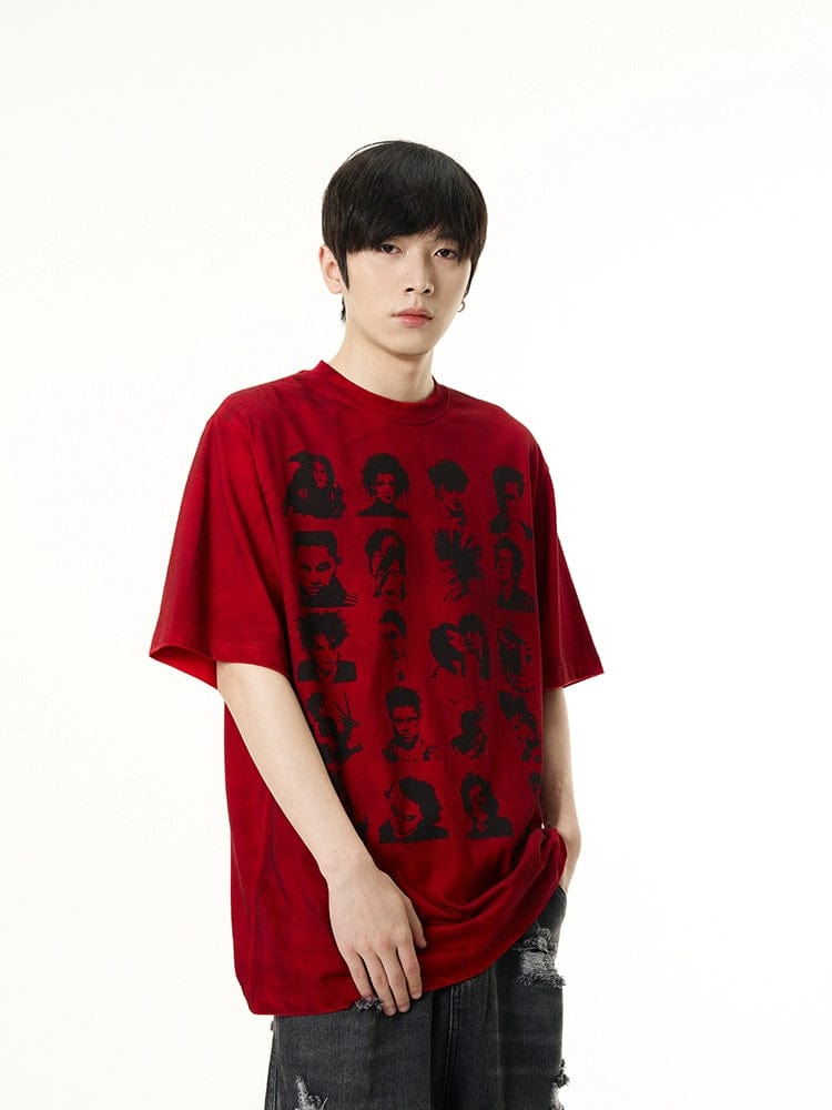 RT No. 11618 FACES GRAPHIC SHORT SLEEVE