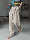 RT No. 18107 PLEATED LINEN STRAIGHT PANTS