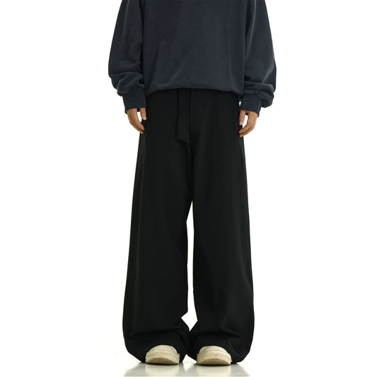 RT No. 11962 BLACK WIDE STRAIGHT PANTS