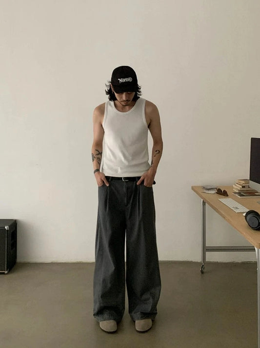 RT No. 19515 PLEATED STRAIGHT PANTS