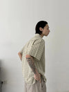 RT No. 19701 PLAID BUTTON-UP SHORT SLEEVE