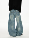 RT No. 50027 WASHED SCIMITAR DENIM JEANS