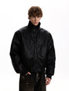 RT No. 58022 WOLF COLLAR LEATHER JACKET