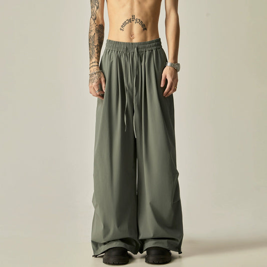 RT No. 11649 PARACHUTE DRAPE WIDE STRAIGHT PANTS