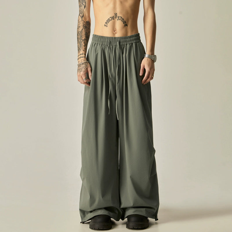 RT No. 11649 PARACHUTE DRAPE WIDE STRAIGHT PANTS