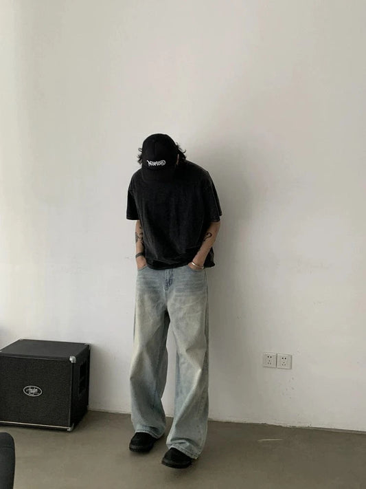 RT No. 19514 OLD BLUE DENIM STRAIGHT JEANS