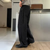 RT No. 40006 BLACK WIDE STRAIGHT JEANS