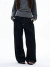 RT No. 29022 PLEATED BAGGY STRAIGHT JEANS