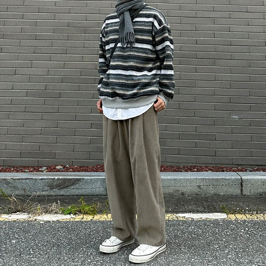 RT No. 33018 CORDUROY RELAX STRAIGHT PANTS