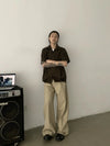RT No. 19710 KOGYOYO STRAIGHT DRAPE PANTS