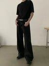 RT No. 18843 BLACK FLARED STRAIGHT JEANS