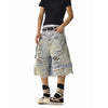 RT No. 18211 DISTRESSED BLUE DENIM SHORTS