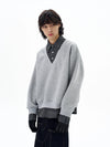 RT No. 29001 TWO PIECE V-NECK (BUTTON-UP SHIRT) SWEATER