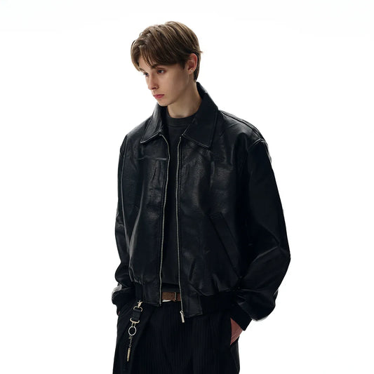 RT No. 42014 TSUKI BLACK LEATHER JACKET