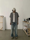 RT No. 19510 BLUE DENIM BAGGY STRAIGHT JEANS