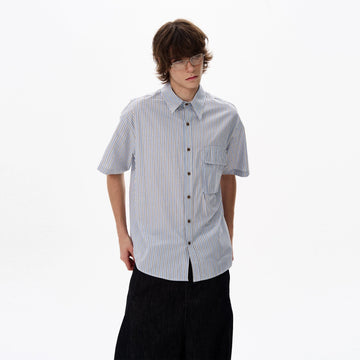 RT No. 18188 RETRO STRIPE BUTTON-UP SHIRT