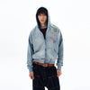 RT No. 29017 WASHED BLUE ZIP HOODIE
