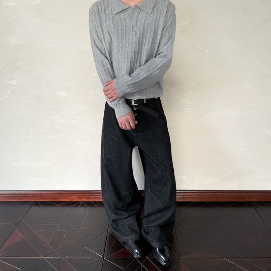 RT No. 40839 SILHOUETTE BAGGY SCIMITAR DENIM JEANS