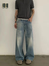 RT No. 19730 WASHED BLUE DENIM STRAIGHT JEANS