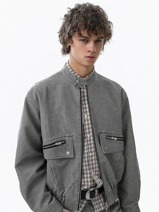 RT No. 50303 BIKER COLLAR CARGO JACKET