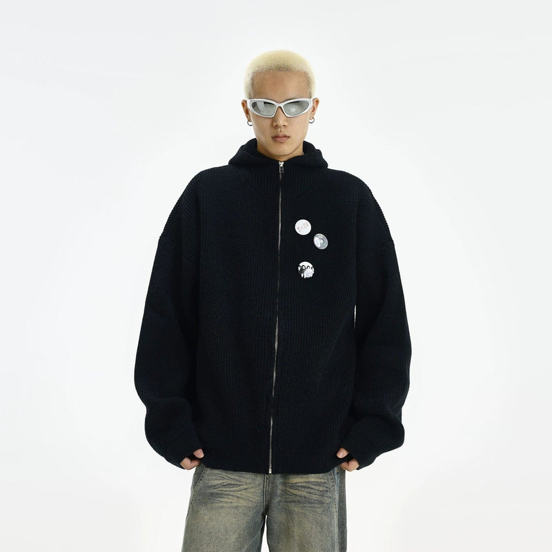 RT No. 10370 KNITTED ZIP-UP HOODIE