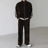 RT No. 18293 VELVET STRIPE STAND COLLAR JK & STRAIGHT PANTS