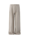 RT No. 18107 PLEATED LINEN STRAIGHT PANTS