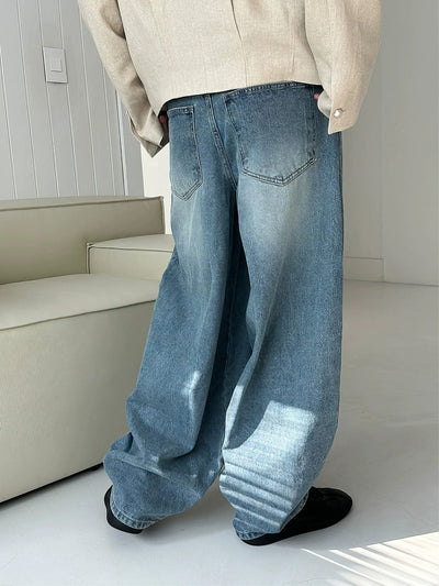 RT No. 11872 WASHED BAGGY STRAIGHT JEANS