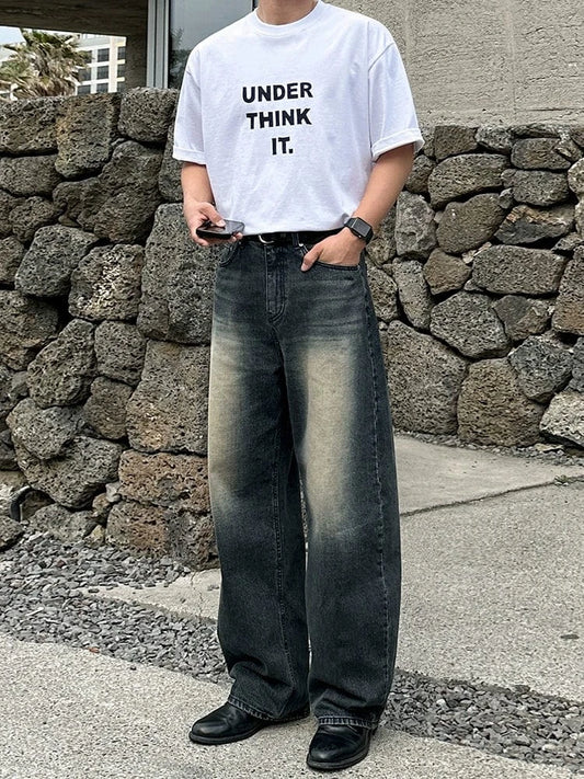 RT No. 18183 WASHED BLUE DENIM STRAIGHT JEANS