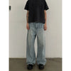 RT No. 19705 WASHED BLUE BAGGY STRAIGHT DENIM JEANS