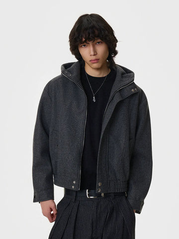 RT No. 50126 KAGE WOOLEN HOODED JACKET