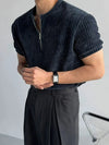 RT No. 18274 KNIT HALF ZIP SHORT SLEEVE