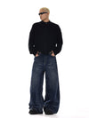 RT No. 12540 NAVY BLUE DENIM STRAIGHT JEANS