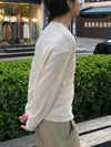 RT No. 13018 PATTERN KNIT CREAM LONGSLEEVE