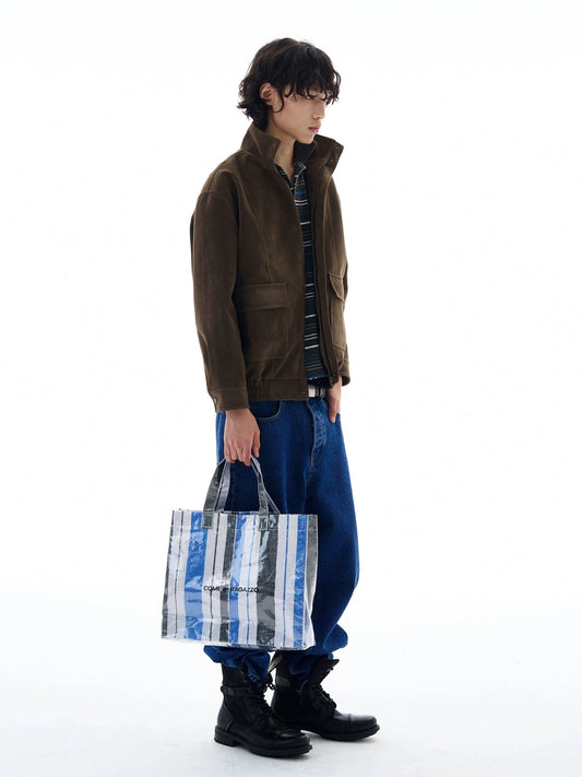 RT No. 25020 BROWN KANAGAWA COLLAR SUEDE JK
