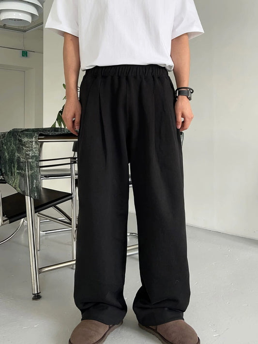 RT No. 11417 FOLDED PLEATED STRAIGHT SWEATPANTS