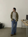 RT No. 18866 FRONT FADED STRAIGHT PANTS