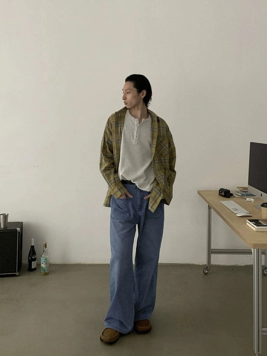 RT No. 18866 FRONT FADED STRAIGHT PANTS