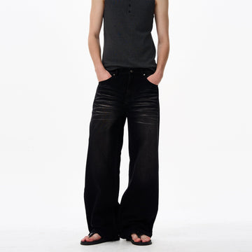 RT No. 18200 WASHED DENIM STRAIGHT JEANS