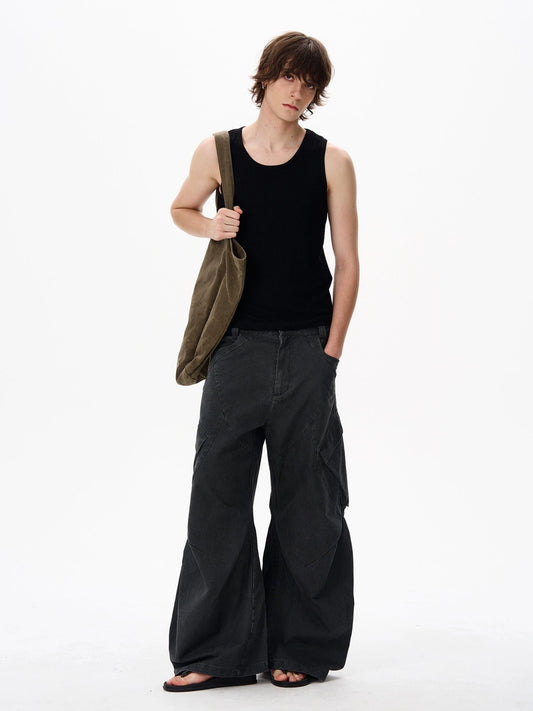 RT No. 18024 RECONSTRUCTED STRAIGHT CARGO PANTS