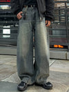 RT No. 29064 WASHED DENIM STRAIGHT JEANS