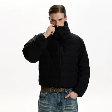 RT No. 50008 RIBBED PUFFER HOODED JACKET