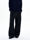RT No. 29022 PLEATED BAGGY STRAIGHT JEANS