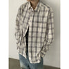 RT No. 29164 WHITE PLAID BUTTON-UP SHIRT