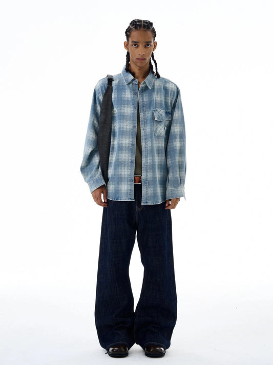 RT No. 19540 PLAID DENIM SHIRT JK