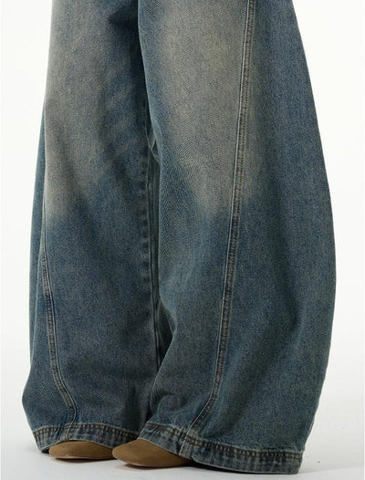 RT No. 11328 BLUE SCIMITAR WIDE DENIM JEANS