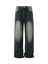 RT No. 18183 WASHED BLUE DENIM STRAIGHT JEANS